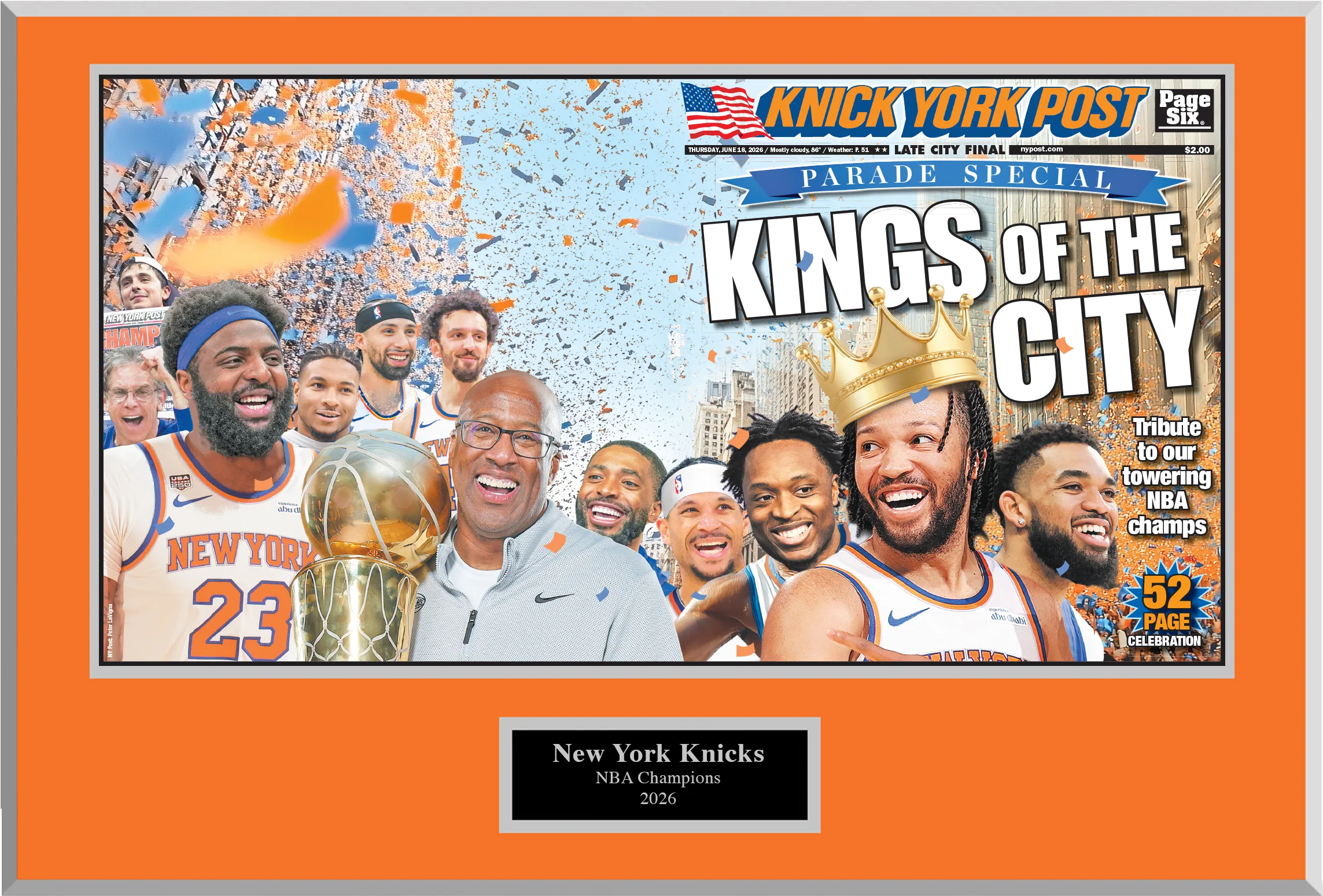 2026 Knick York Post Championship Plaque Front & Back Cover Wrap - Image 2