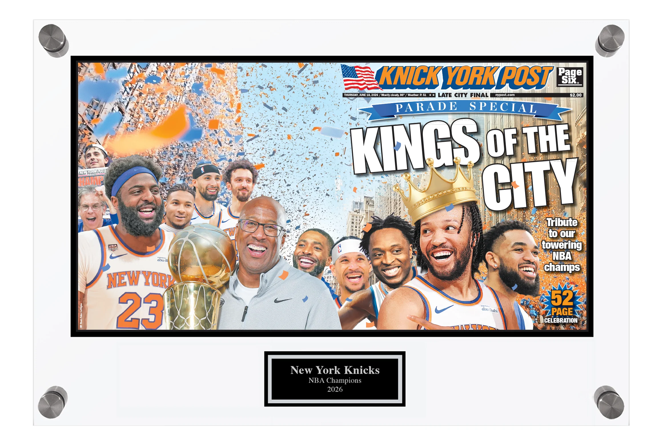 2026 Knick York Post Championship Plaque Front & Back Cover Wrap - Image 3