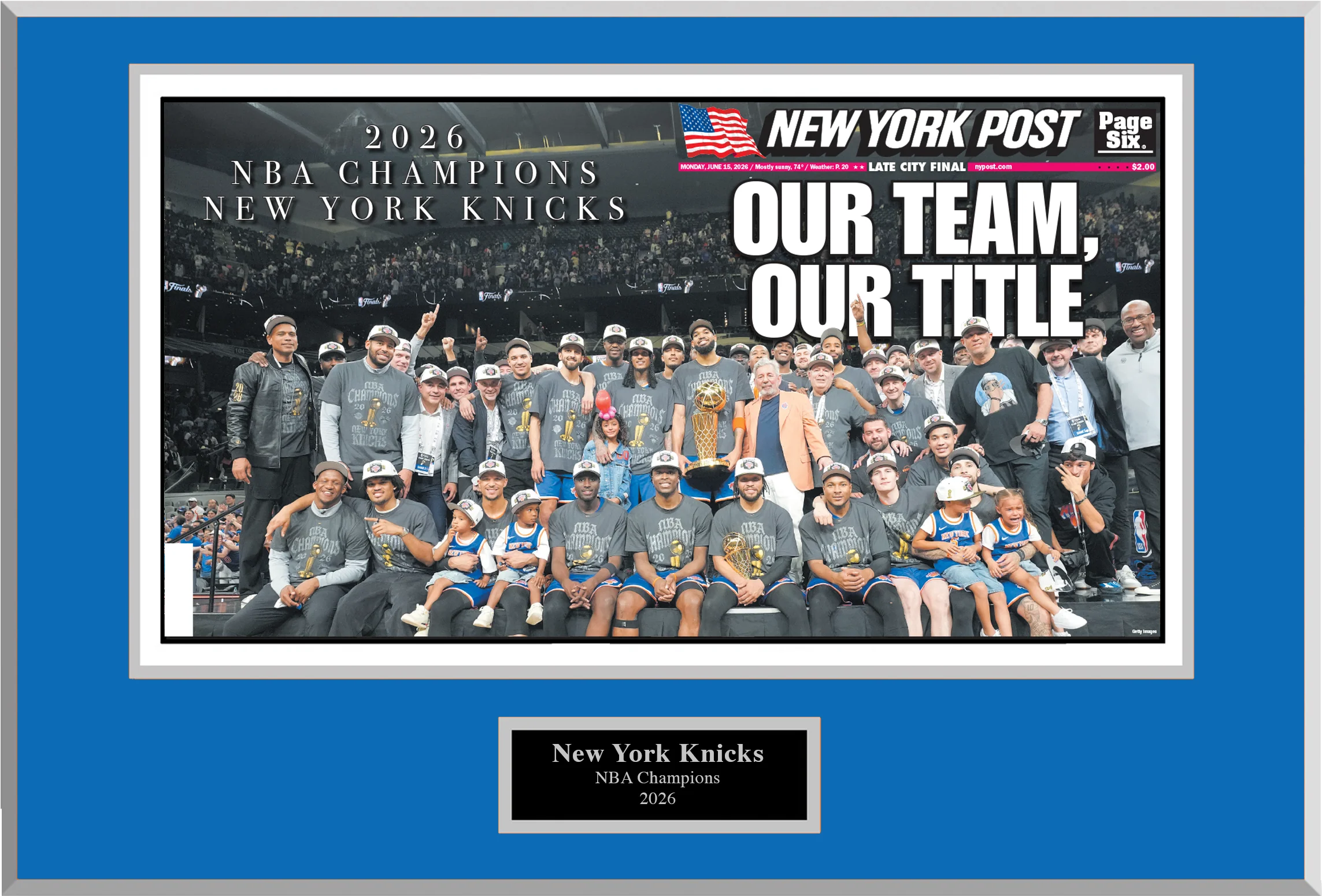2026 Knicks Championship Celebration Plaque Front & Back Cover Wrap - Image 2