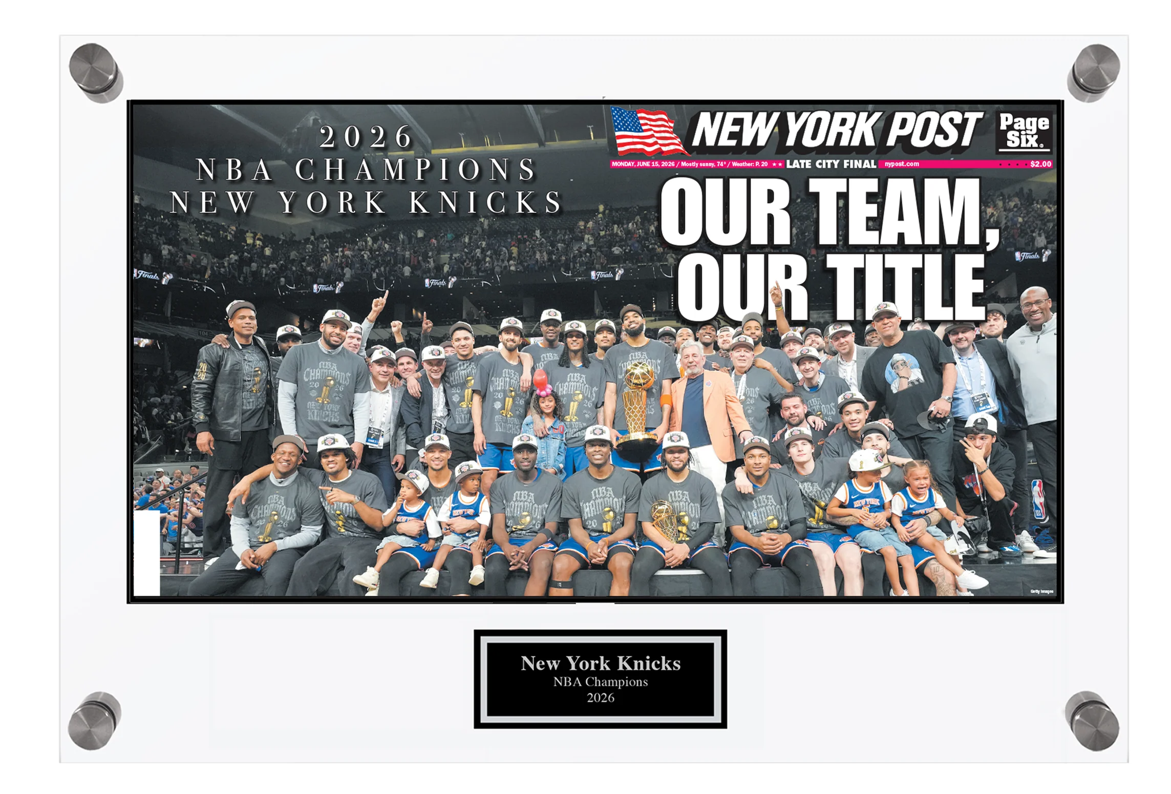 2026 Knicks Championship Celebration Plaque Front & Back Cover Wrap - Image 3