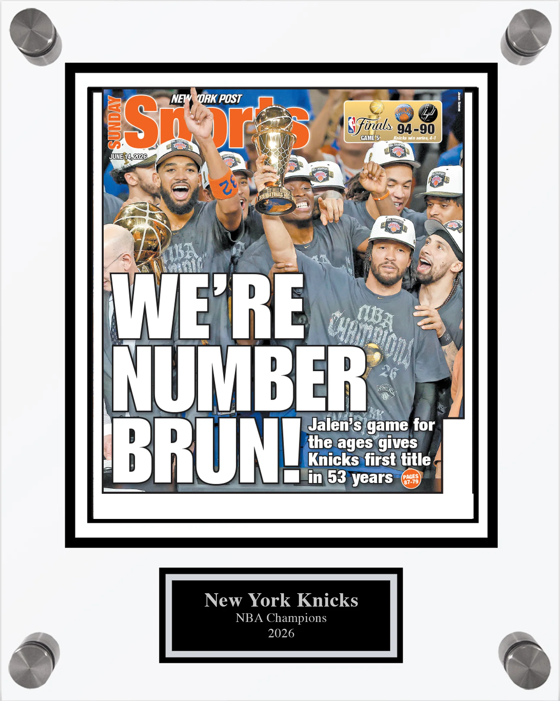 2026 Knicks Championship Plaque - Back Cover - Image 3