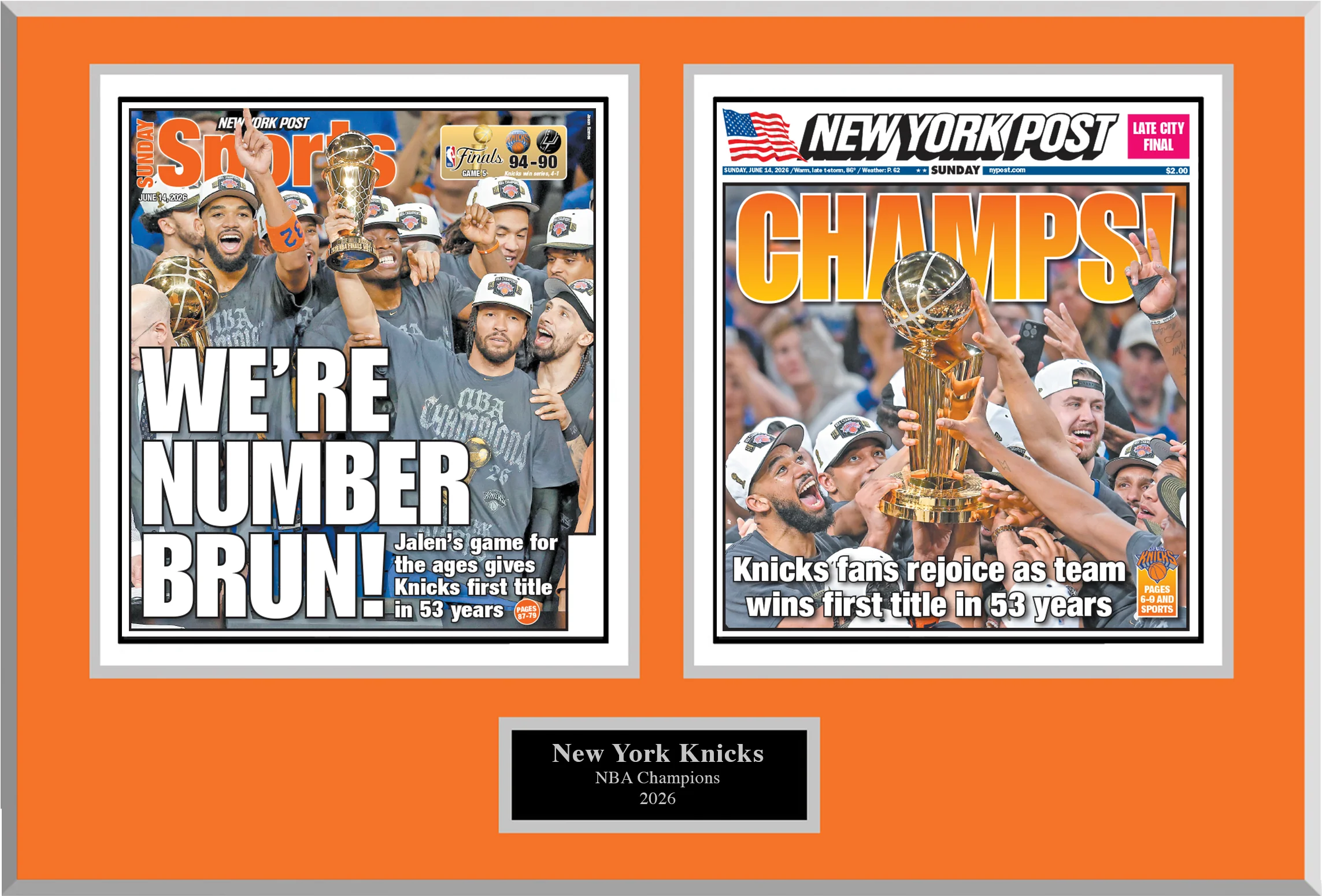 2026 Knicks Championship Plaque Cover Spread - Image 2