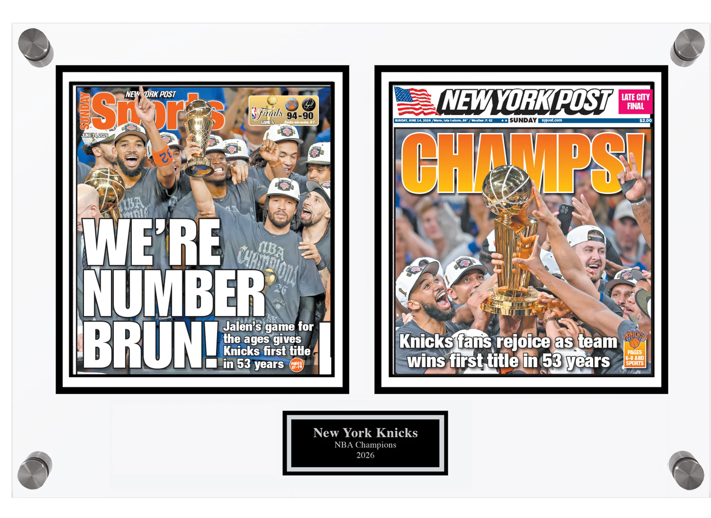 2026 Knicks Championship Plaque Cover Spread - Image 3