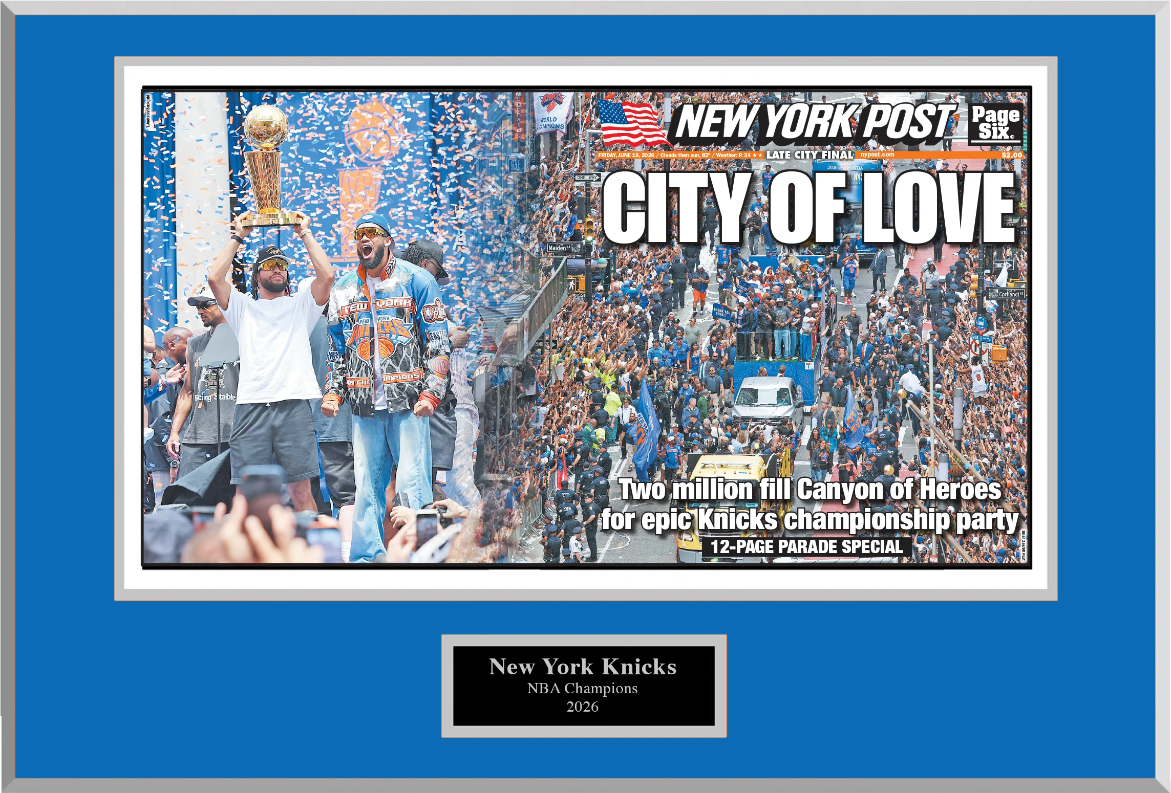 2026 Knicks Parade Day Plaque Front & Back Cover Wrap - Image 2