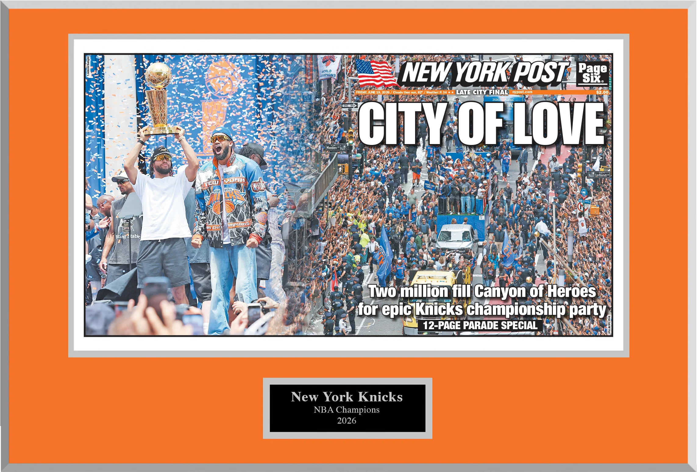 2026 Knicks Parade Day Plaque Front & Back Cover Wrap - Image 3