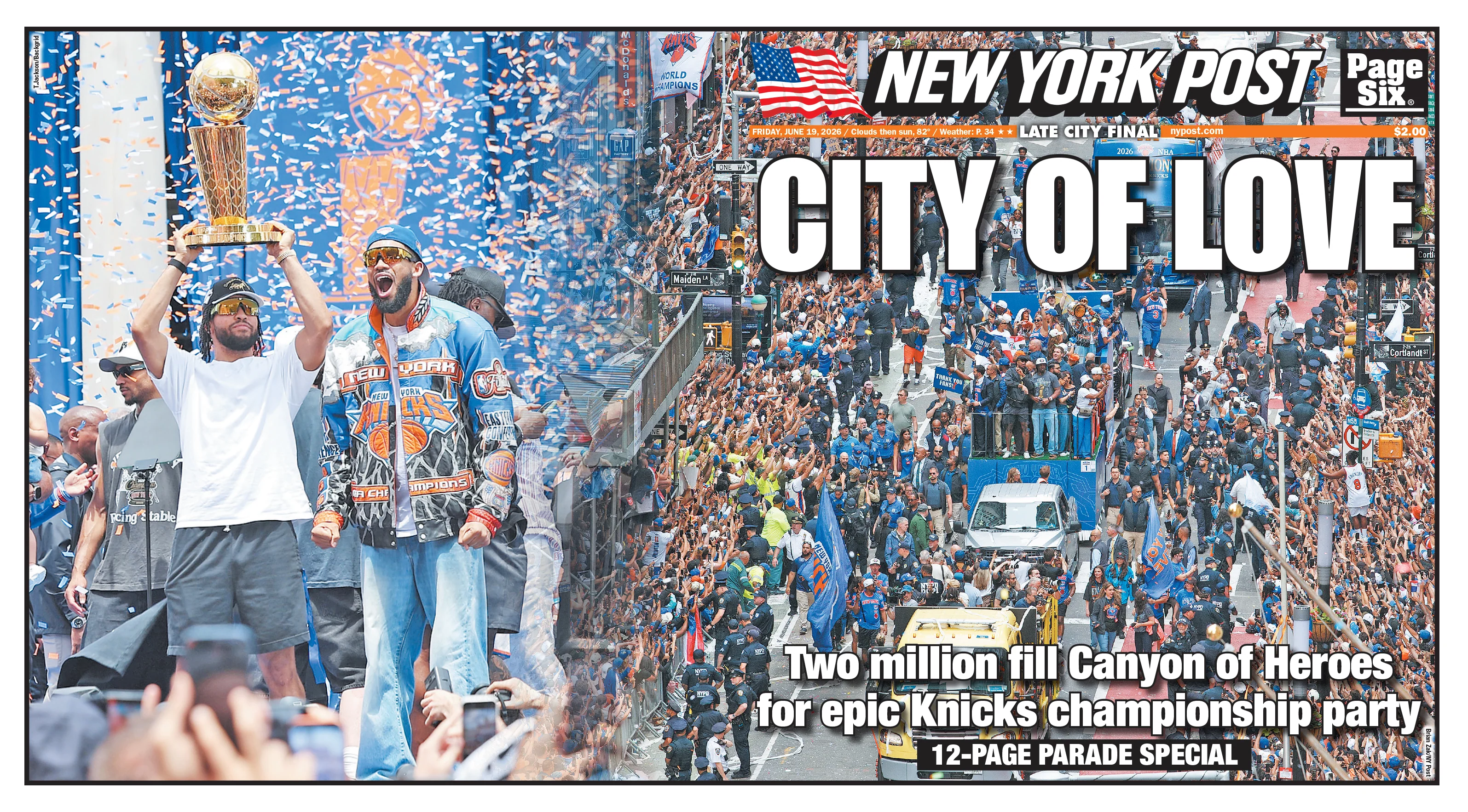 2026 New York Post Knicks Parade Edition