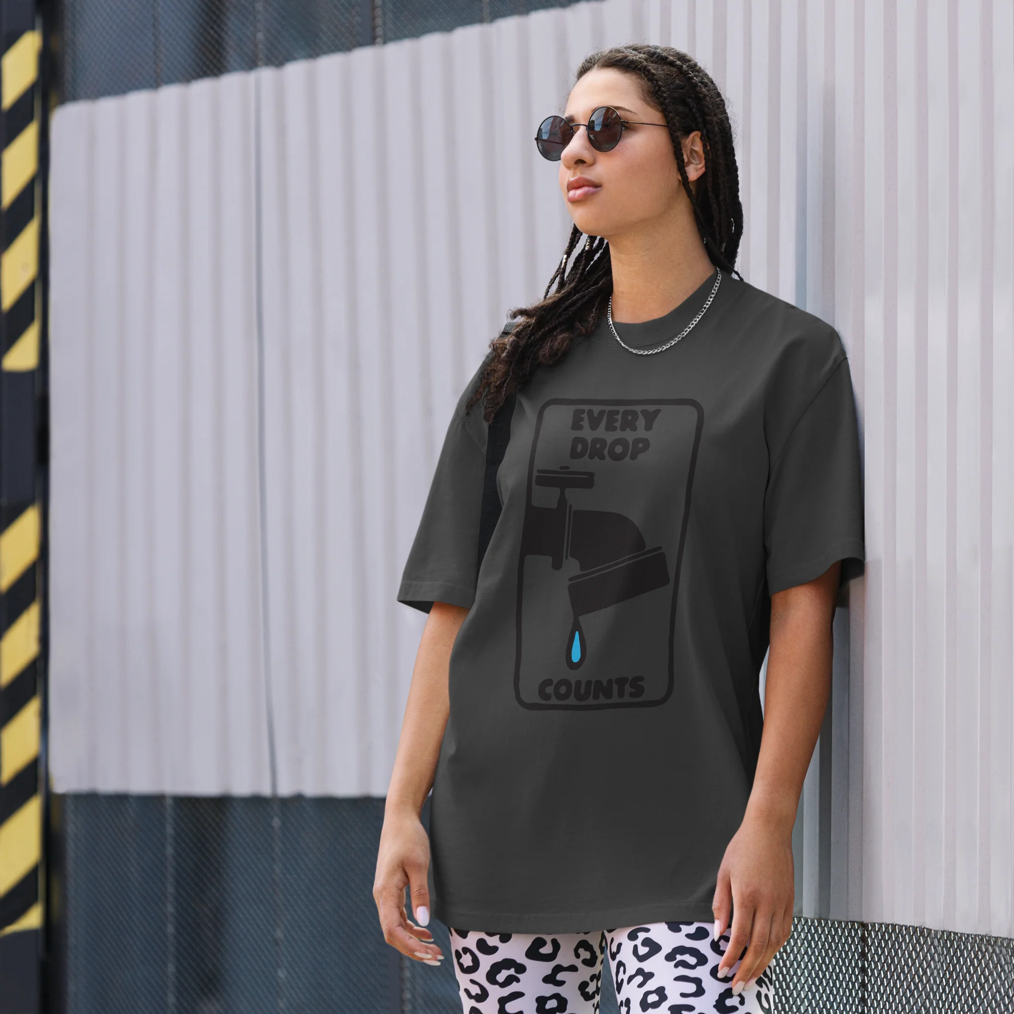 Every Drop Counts Oversized Tee - Image 5