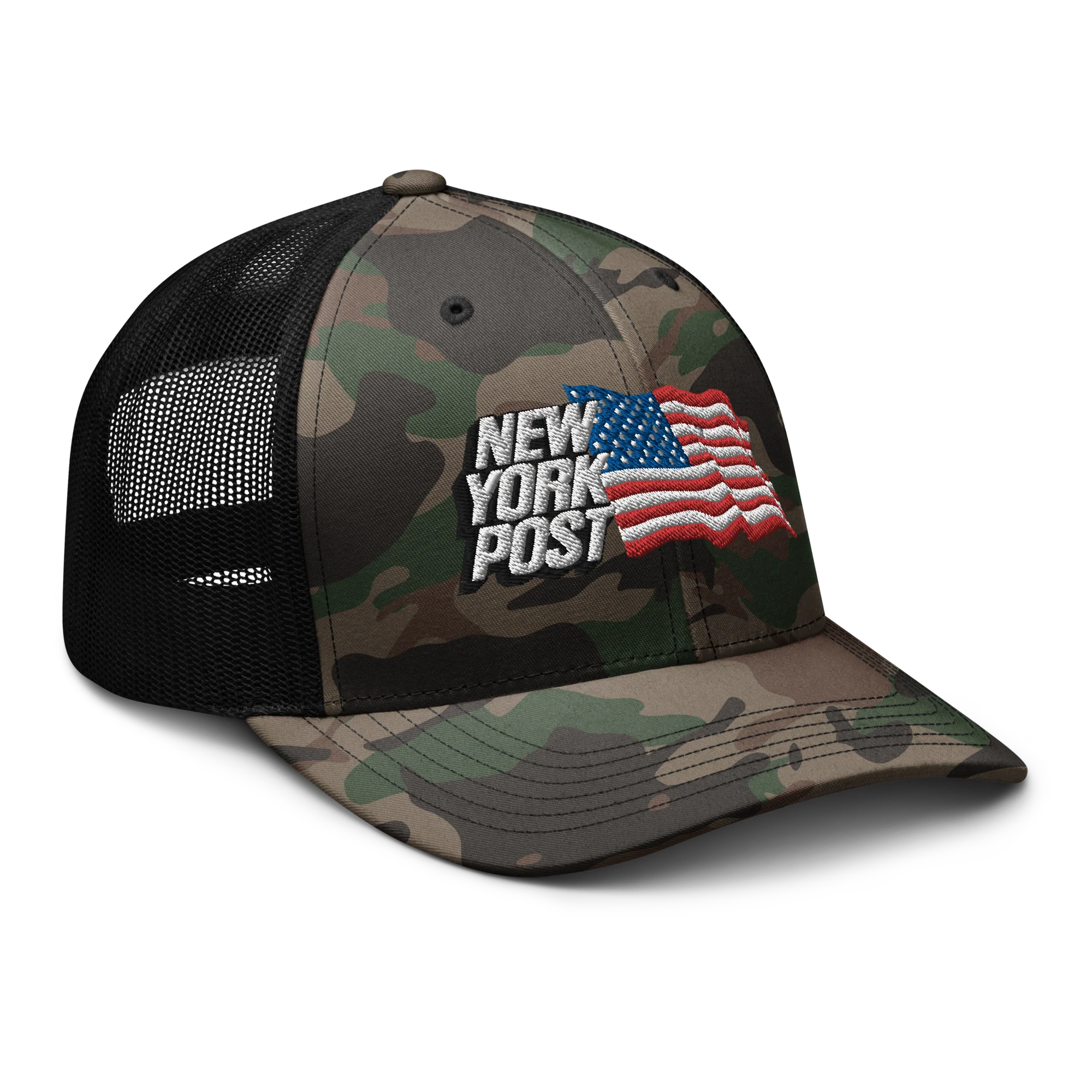 New York Post Flag Camouflage trucker hat - Image 4