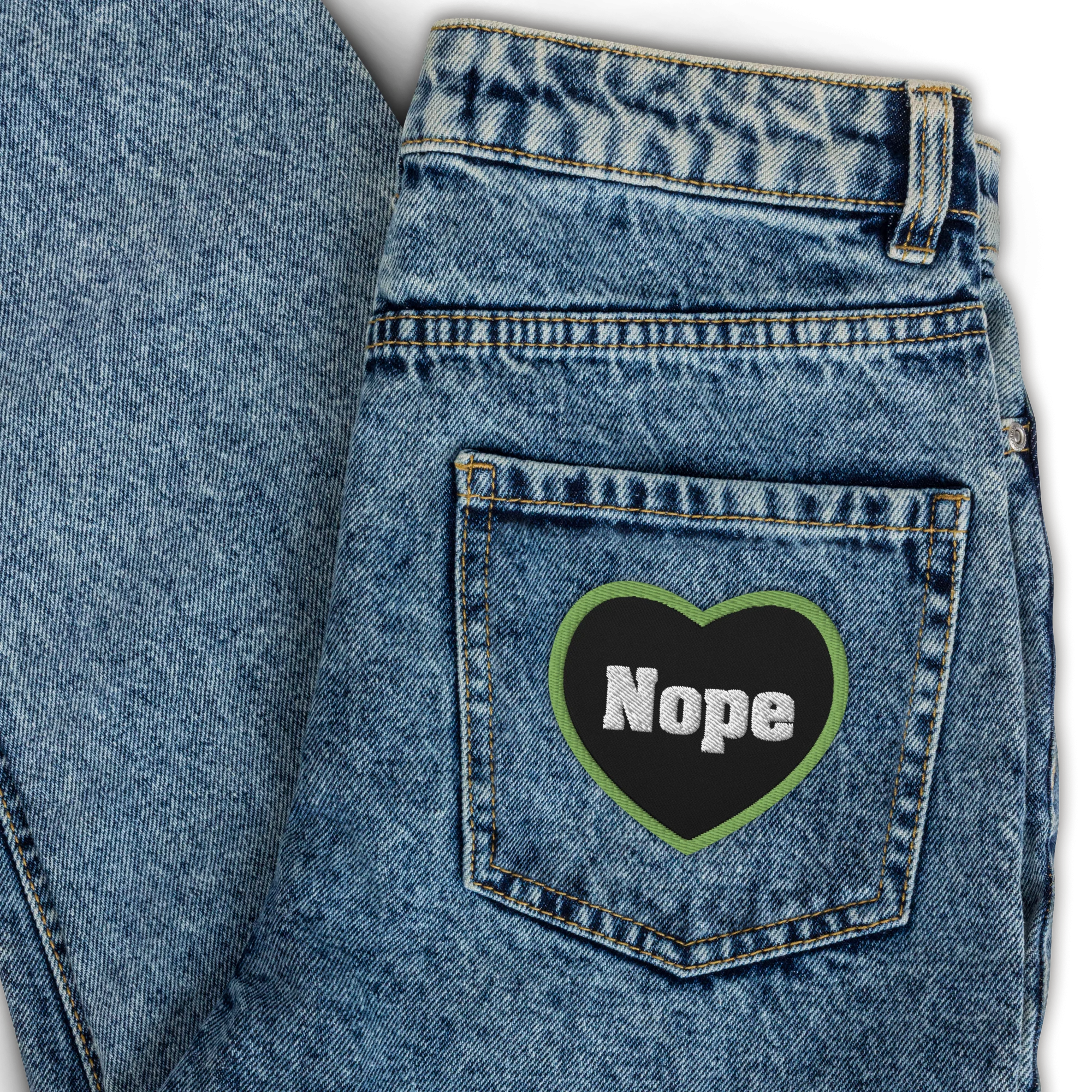 Nope Heart Embroidered patch - Image 3