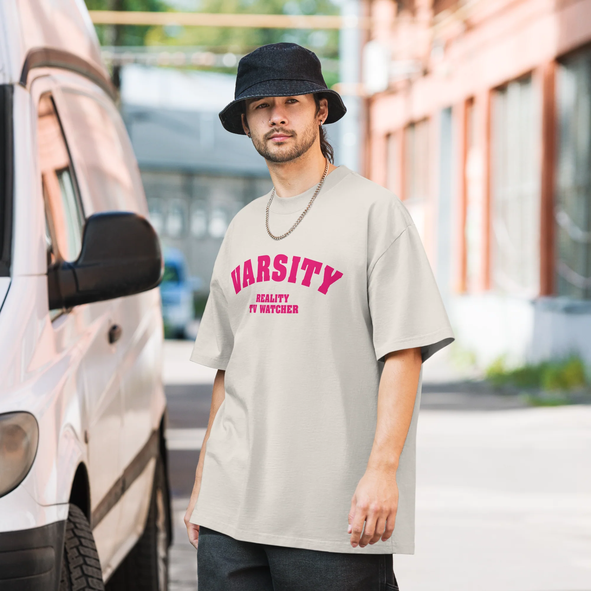 Oversized Varsity Reality Tee - Image 3