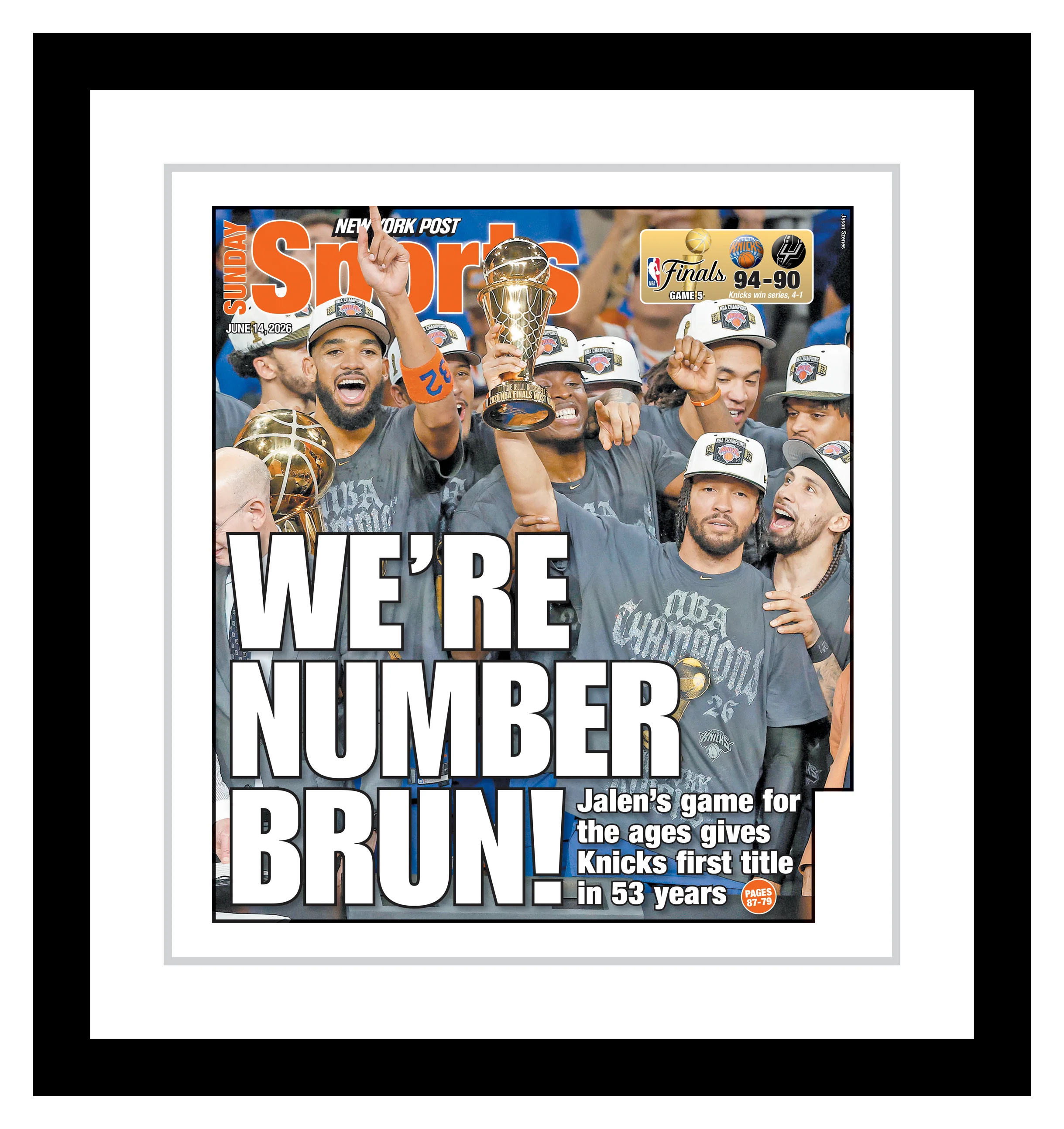 Premium Framed 2026 Championship Back Cover