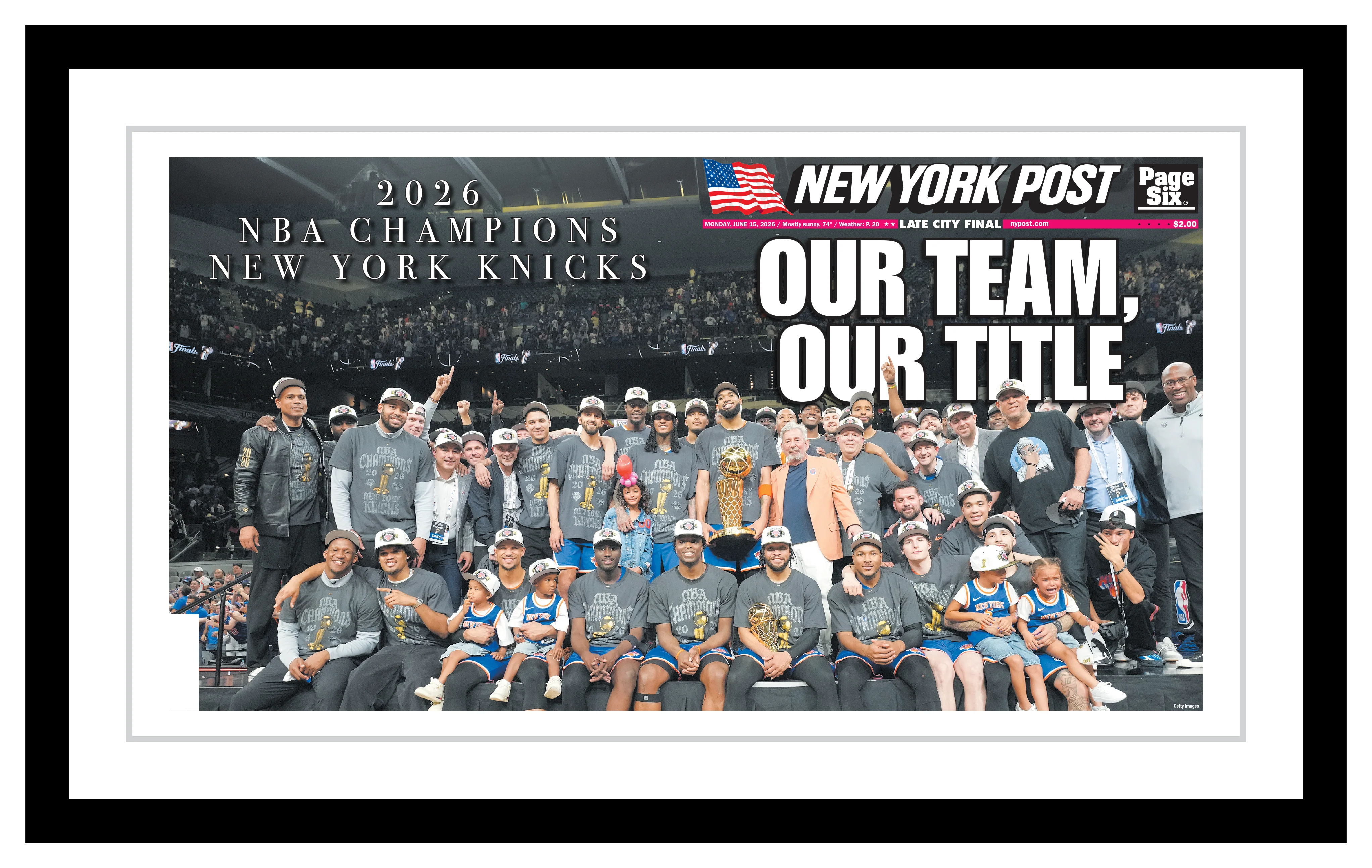 Premium Framed 2026 Championship Front & Back Cover Wrap