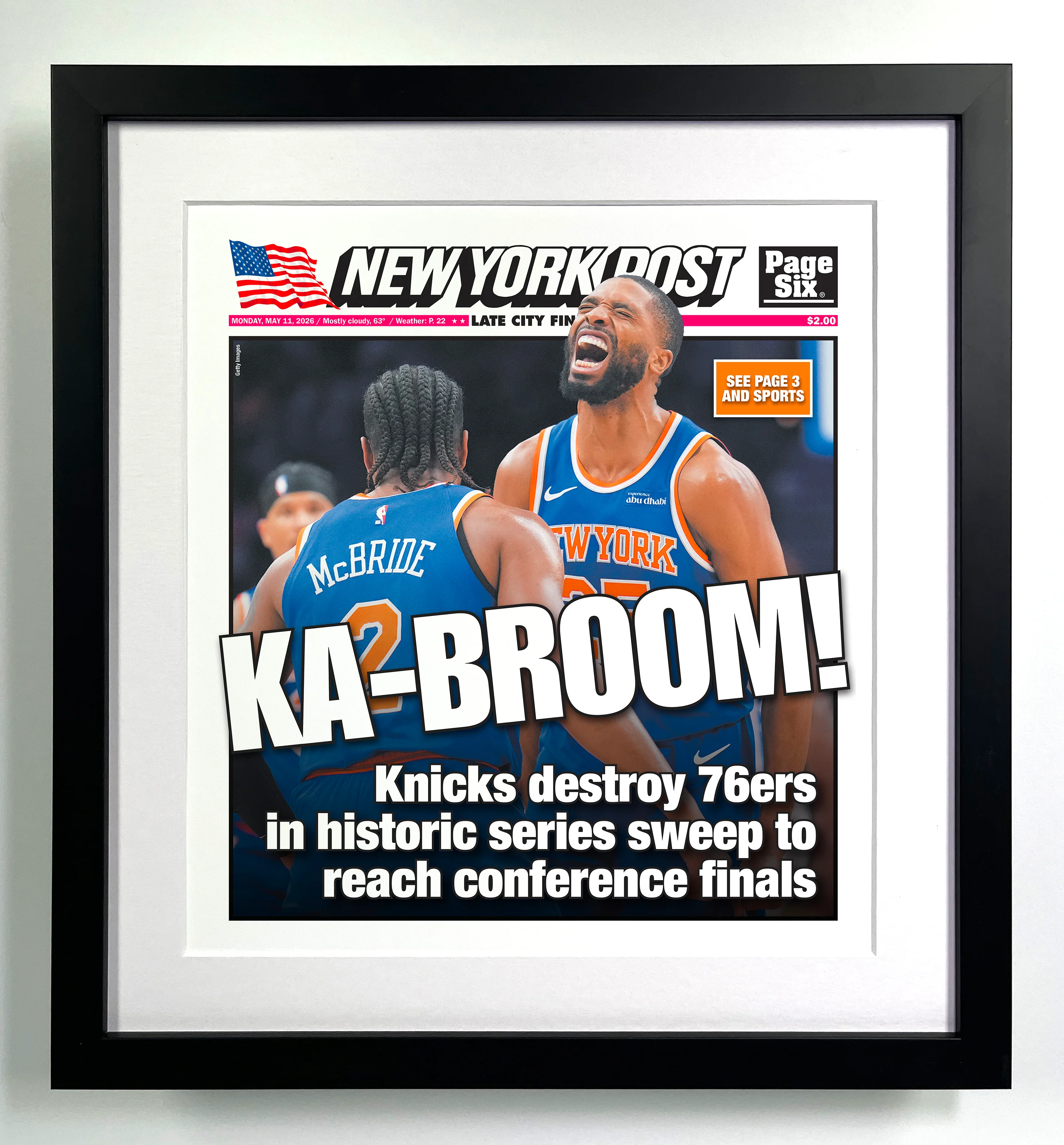 Premium Framed Playoff Cover "Ka-Broom!" - May 11, 2026 - Image 3