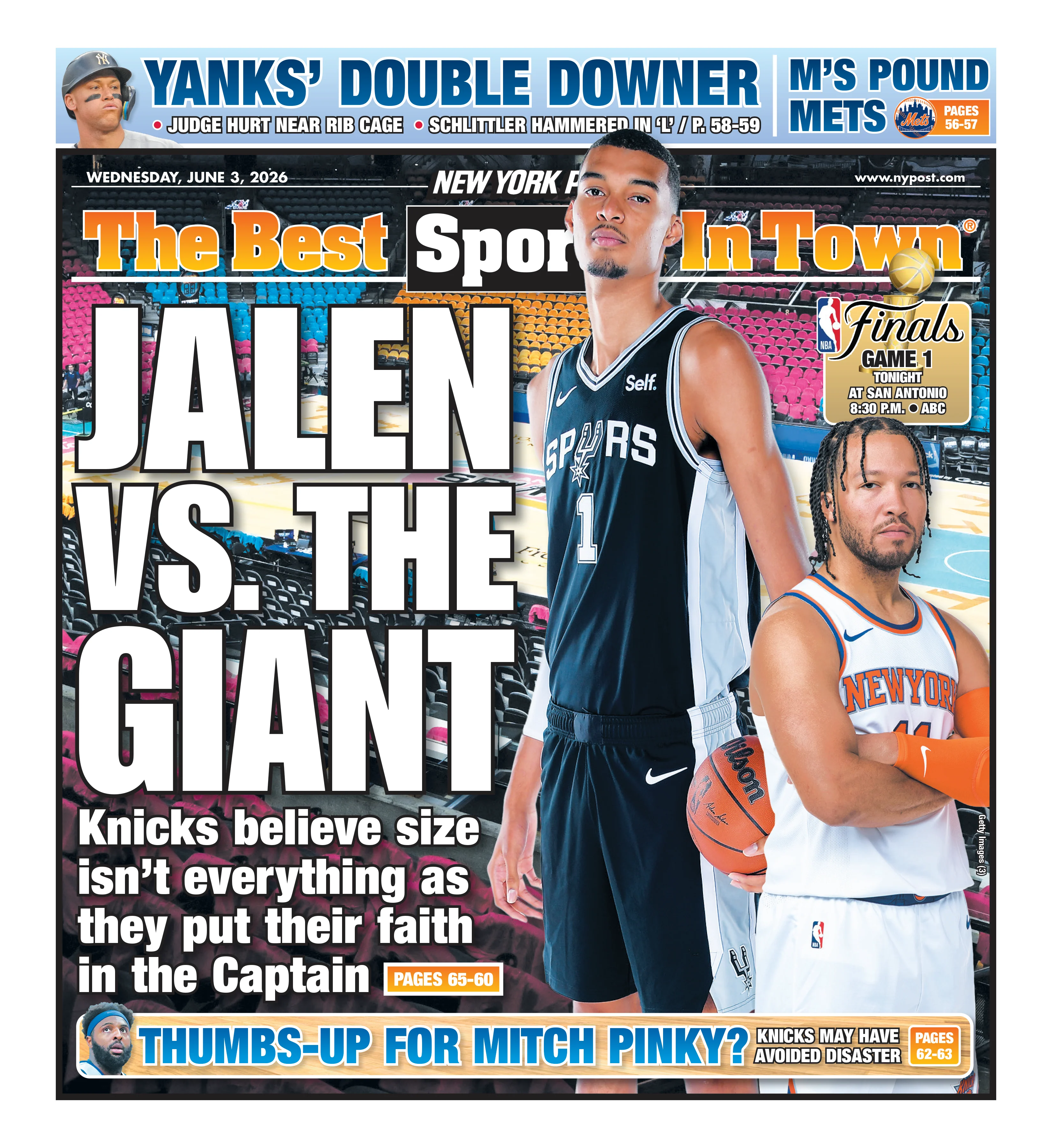 Premium Framed Playoff Cover "Jalen vs. the Giant" - June 3, 2026 - Image 2