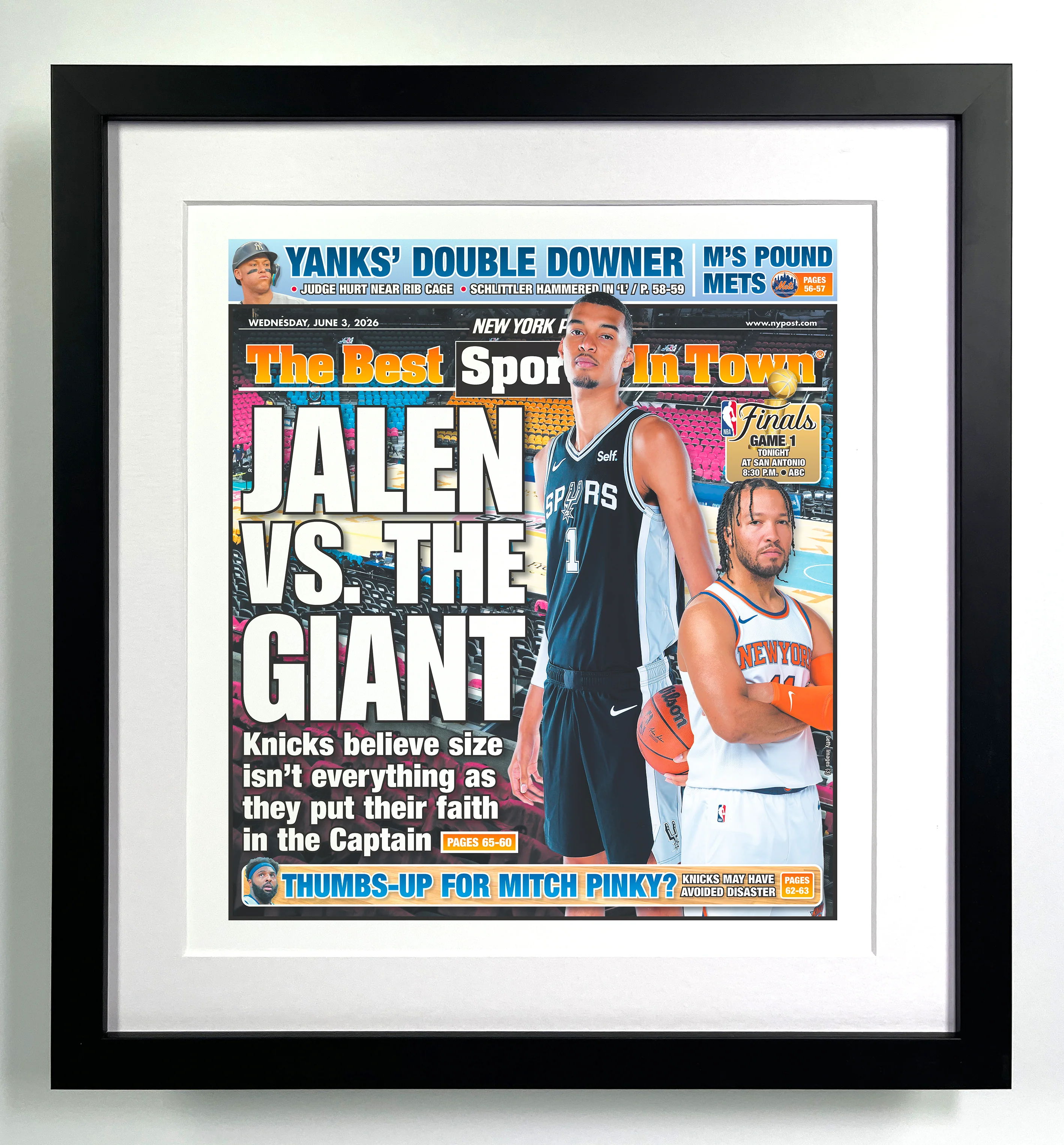 Premium Framed Playoff Cover "Jalen vs. the Giant" - June 3, 2026 - Image 3