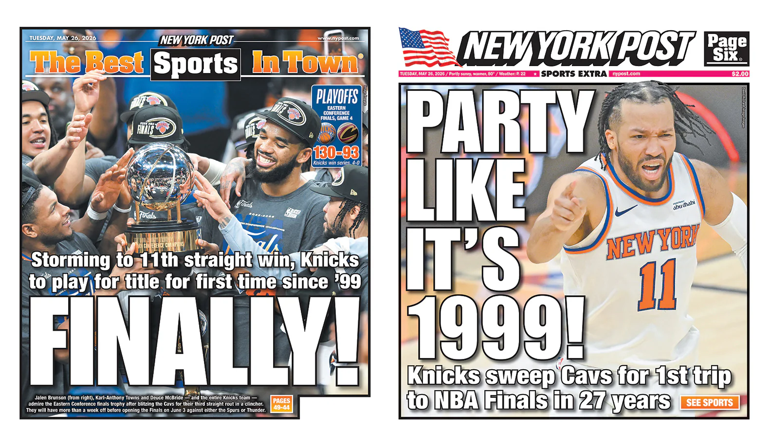 Premium Framed Playoff Front & Back Cover - May 26, 2026 - Image 2
