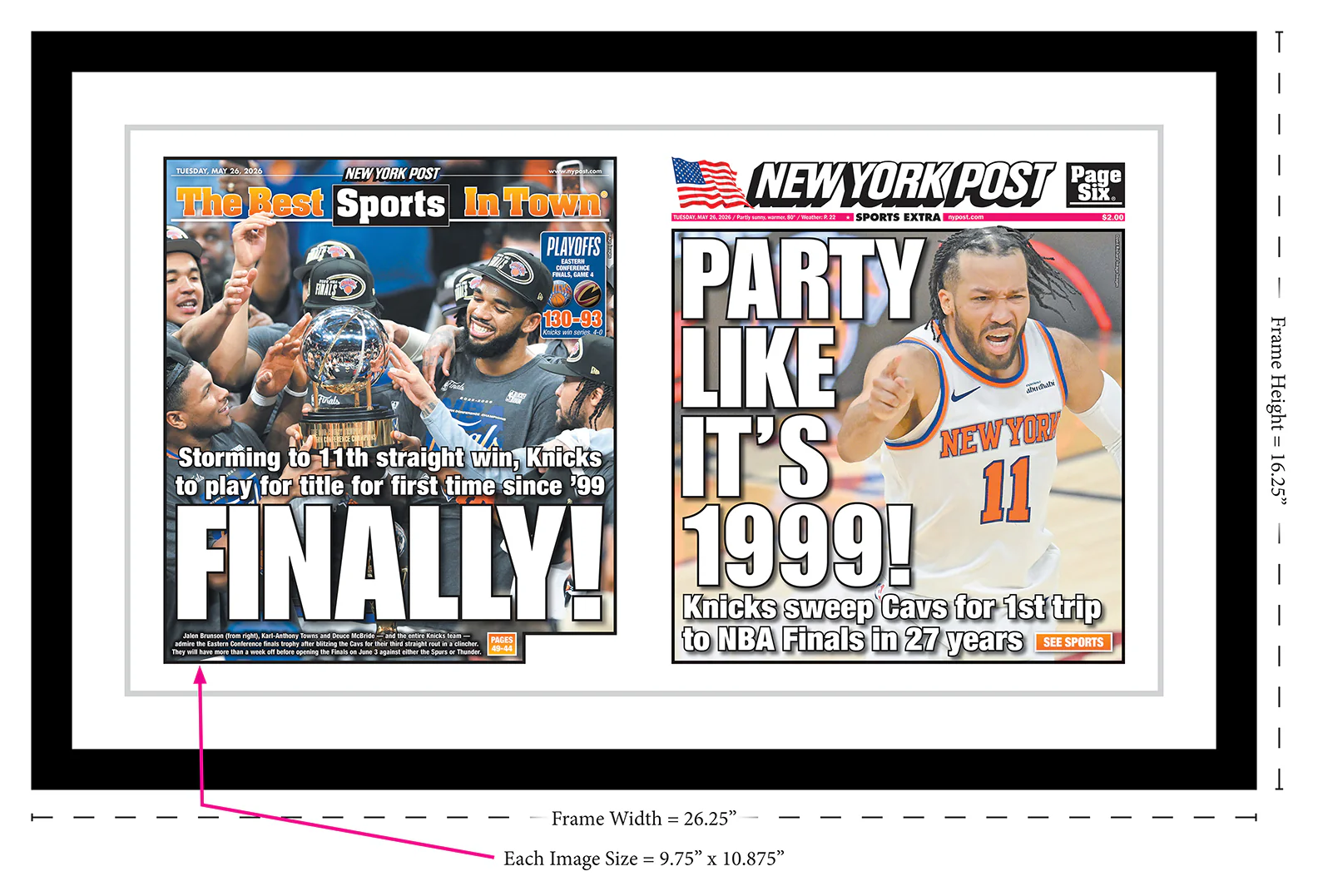 Premium Framed Playoff Front & Back Cover - May 26, 2026 - Image 3