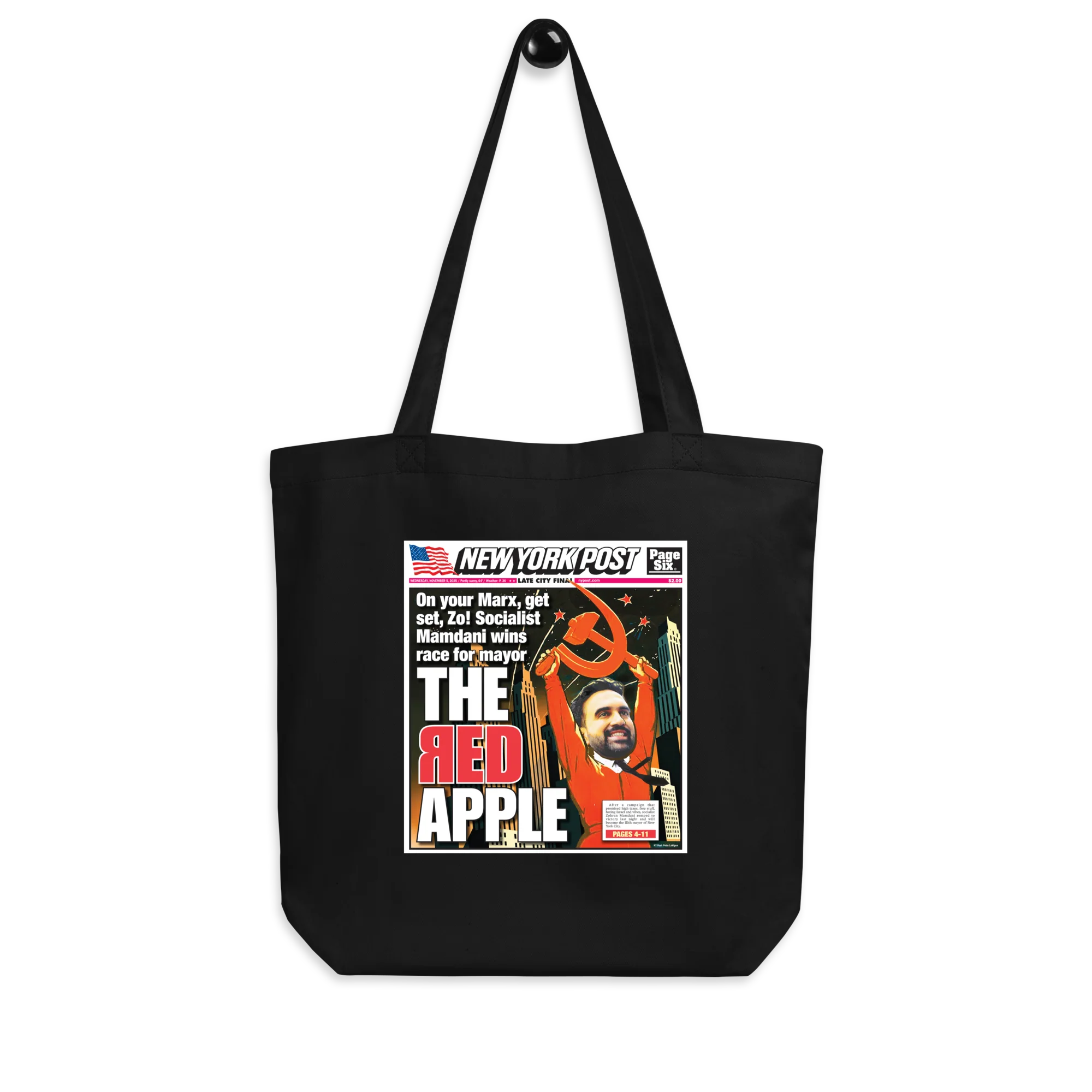 Red Apple Eco Tote Bag - Image 2
