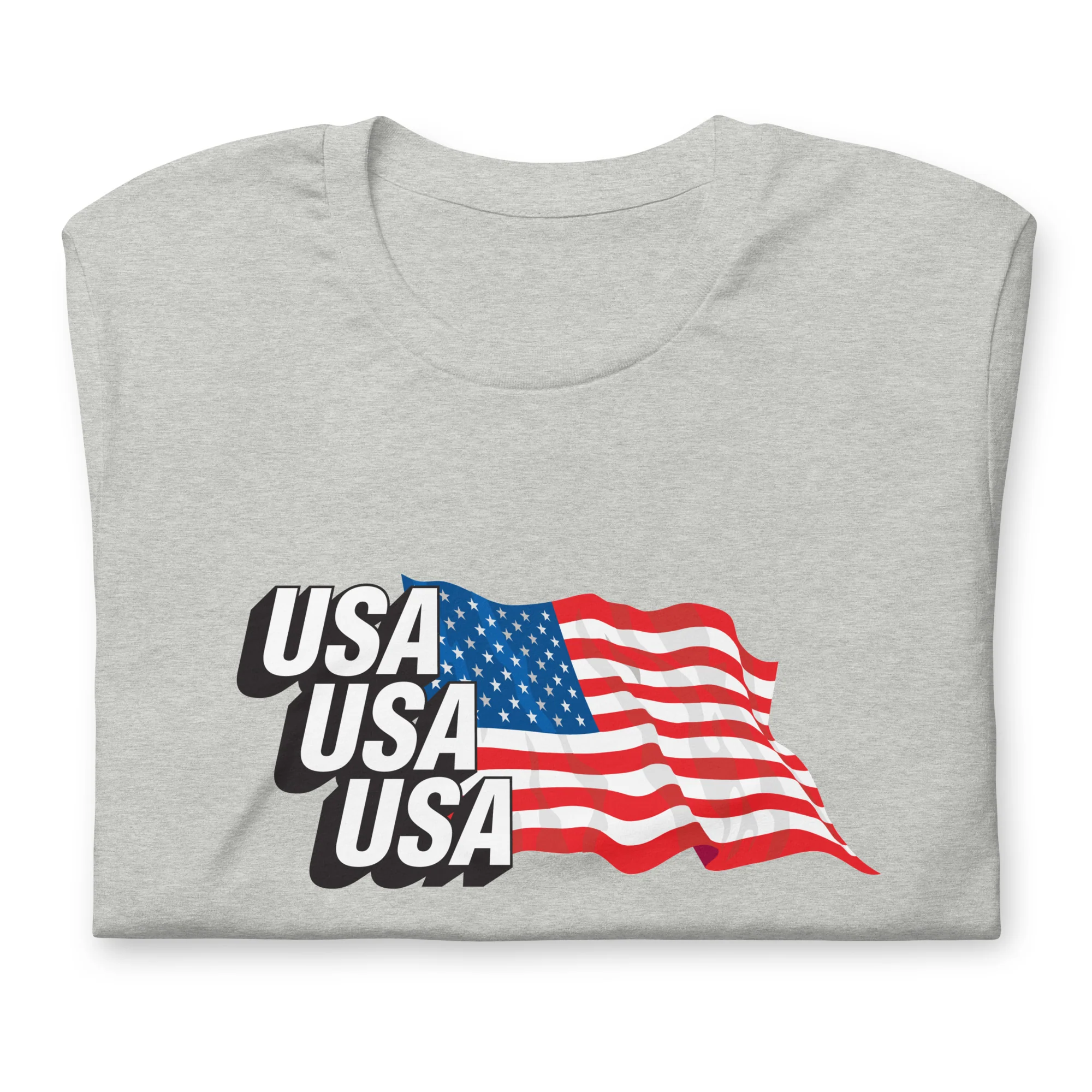 USA Masthead Flag Unisex Tee - Image 5